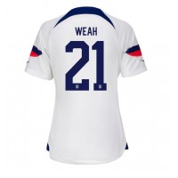 Spojené štáty Timothy Weah #21 Domáci Ženy futbalový dres MS 2022 Krátky Rukáv